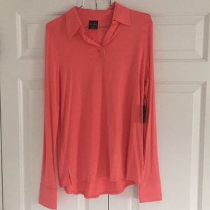 Belyn Key long sleeve coral polo